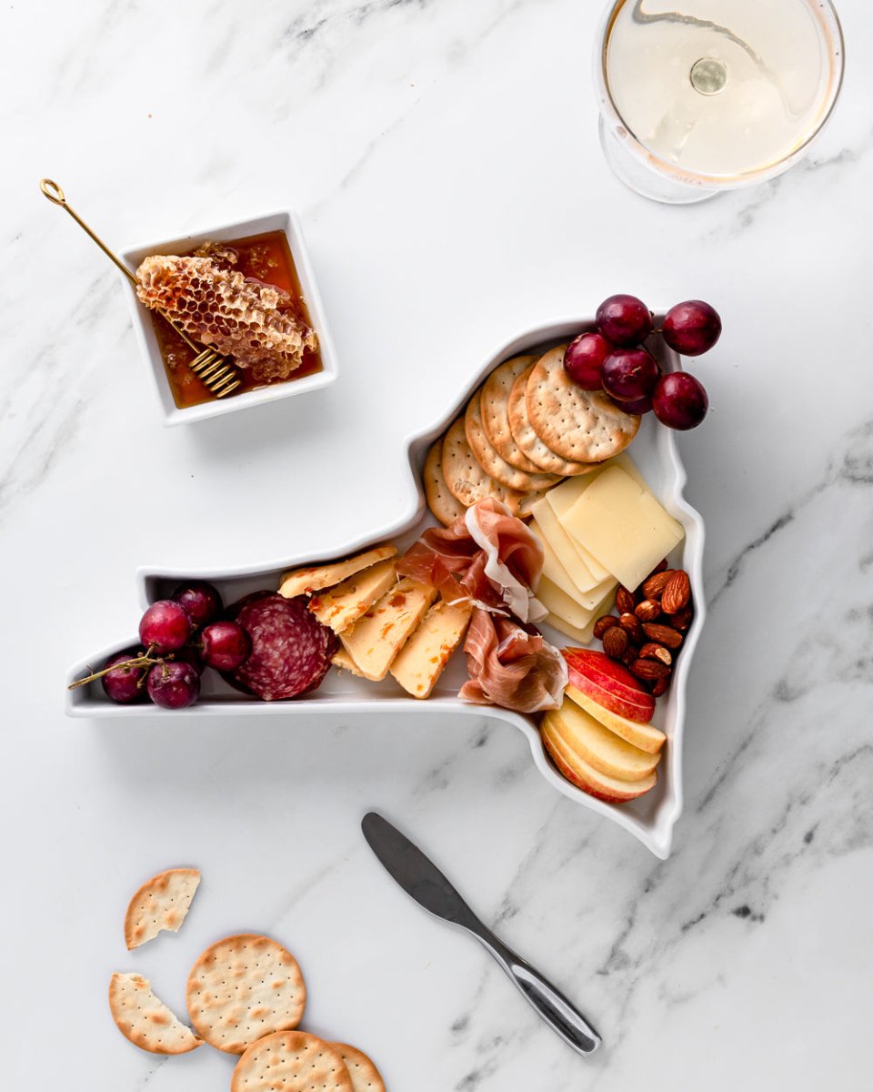 Lark at Home New York State Porcelain Serving Dish - 11.75" White Glazed Bakeware