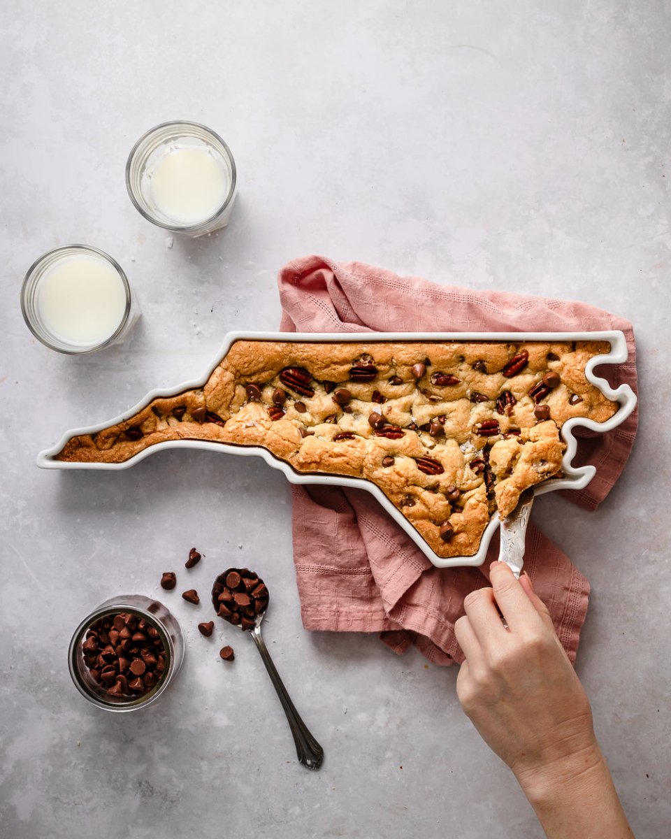 Lark at Home North Carolina State Shaped Porcelain Platter 14.25" White Serveware