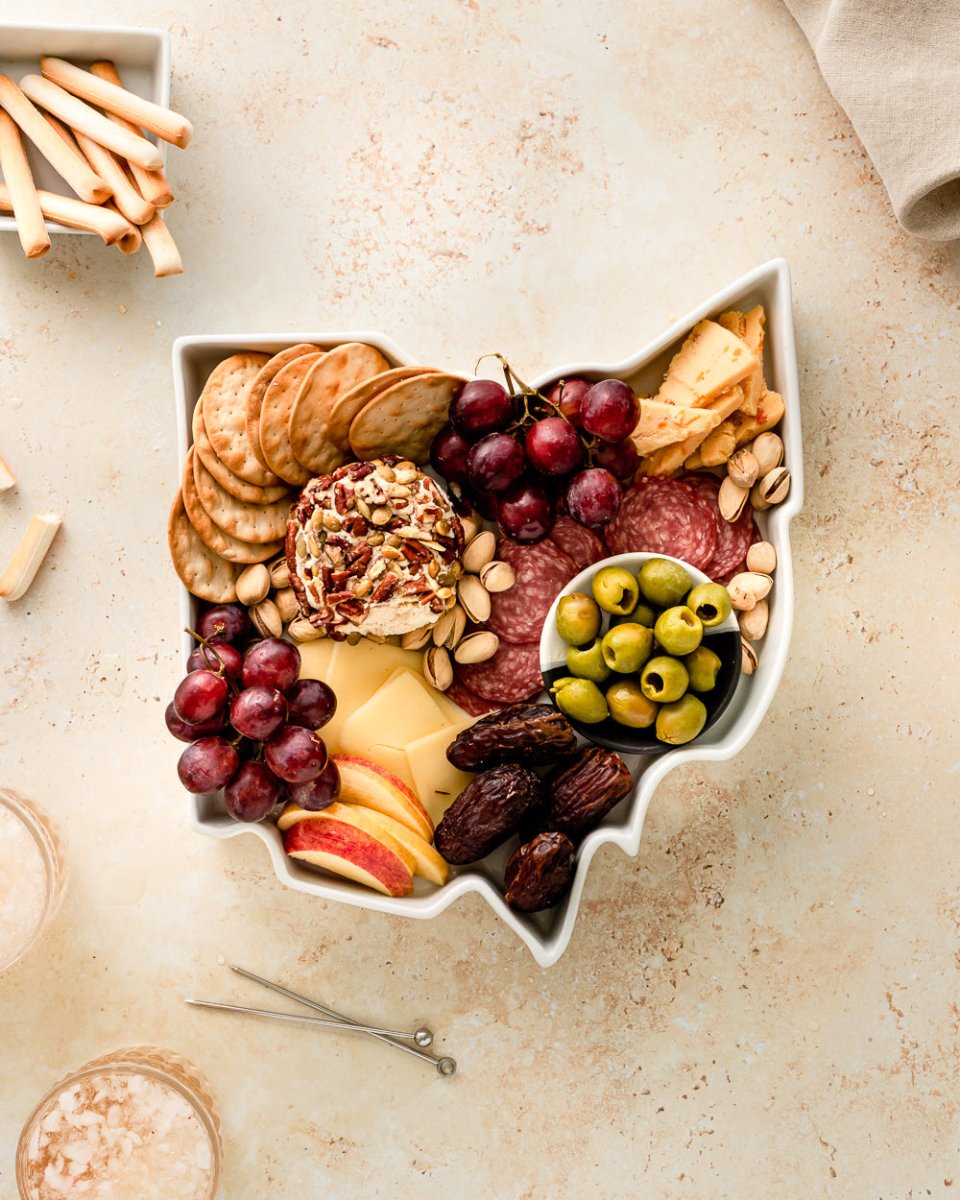 Lark at Home Ohio State Porcelain Serving Dish