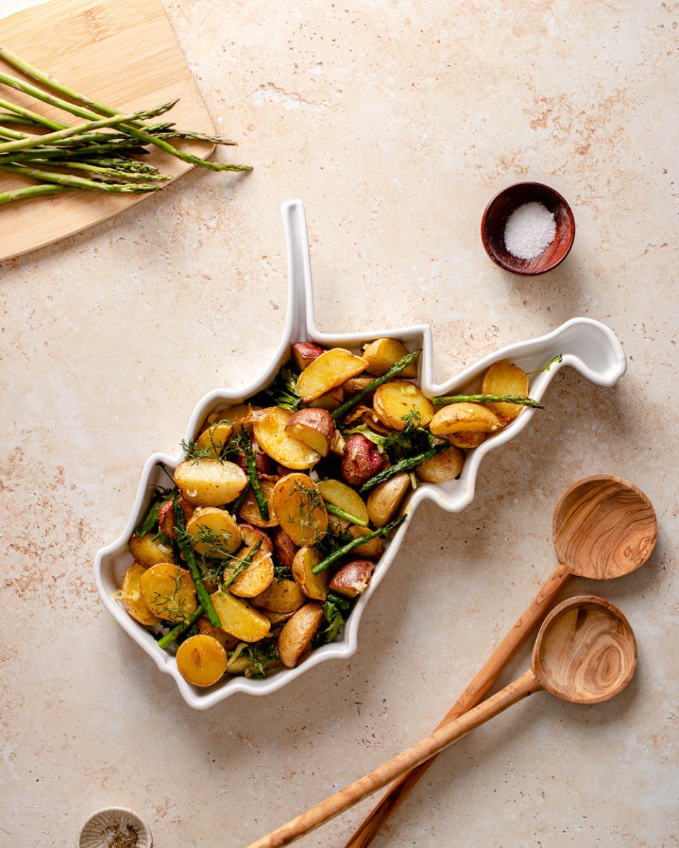 Lark at Home West Virginia Porcelain Serving Dish - 14" State Plate White Glazed