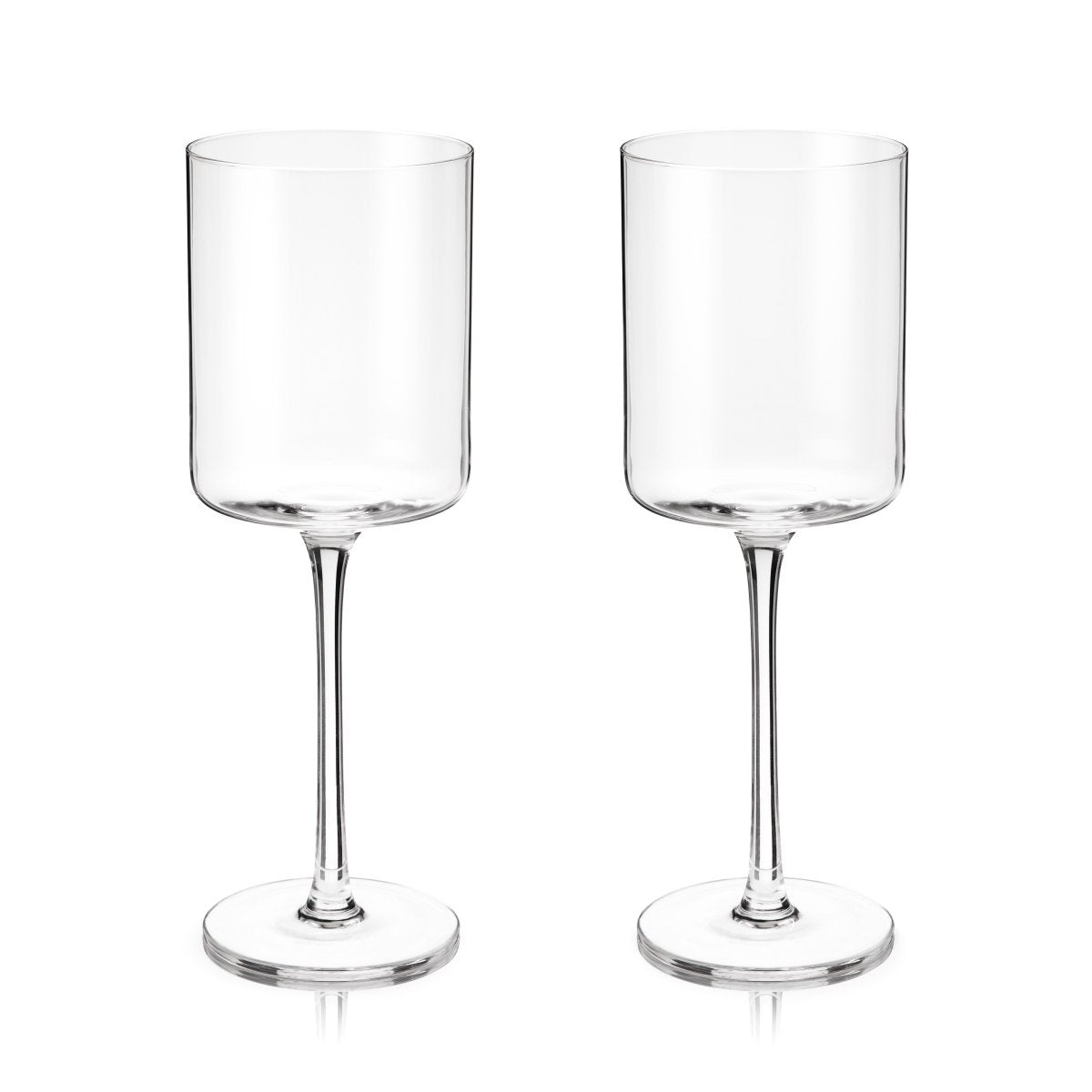 Viski Laurel Crystal White Wine Glasses, Set of 2 - lily & onyx