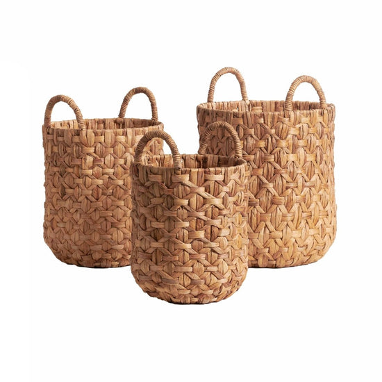 texxture Lauria™ Water Hyacinth Basket, Set of 3 - lily & onyx