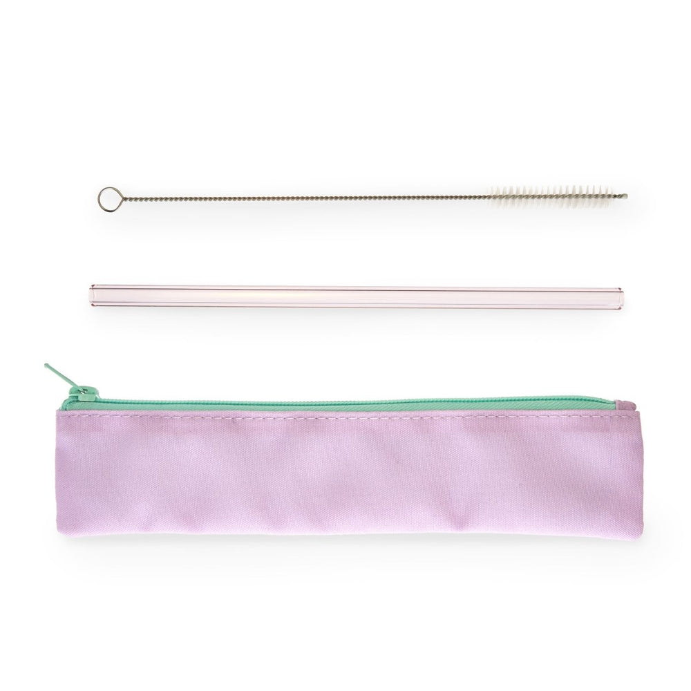 True Lavender Glass Straw, Set of 2 - lily & onyx