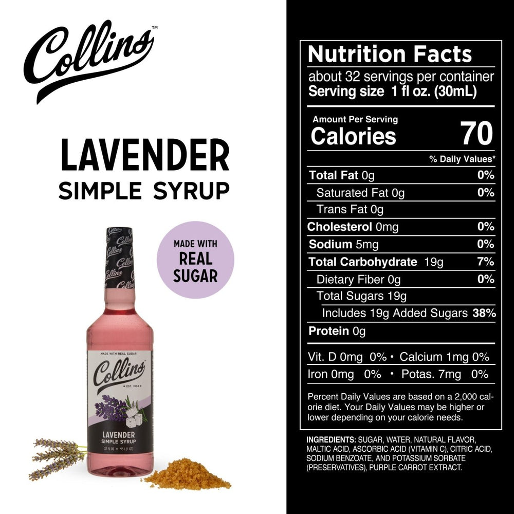 
                      
                        Collins Lavender Syrup, 32 oz. - lily & onyx
                      
                    
