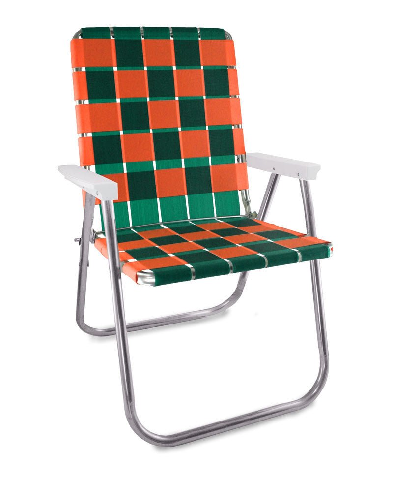 Lawn Chair USA Green & Orange Classic Lawn Chair