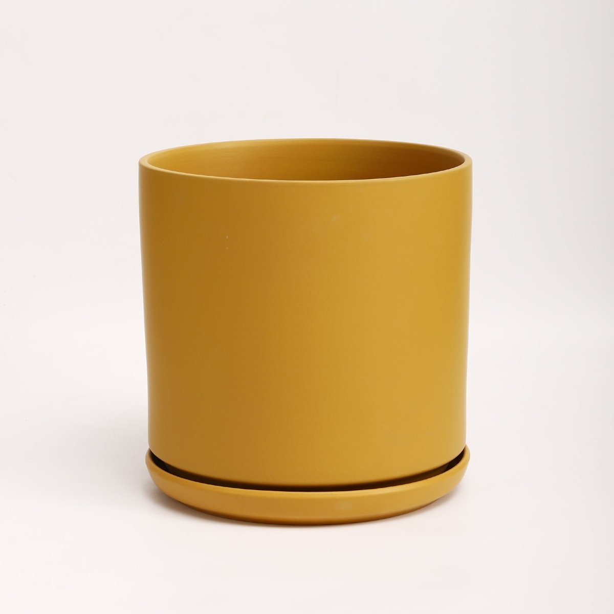 LBE Design The Ceramic Cylinder Planter with Drainage Saucer — 2nd Generation