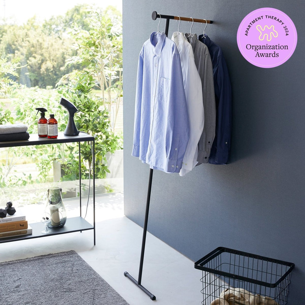 
                      
                        Yamazaki Home Leaning Steel Clothes Hanger, 64" H - lily & onyx
                      
                    