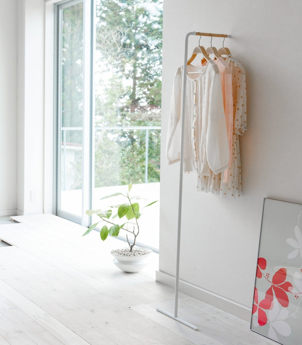 Yamazaki Home Leaning Steel Coat Rack, 63