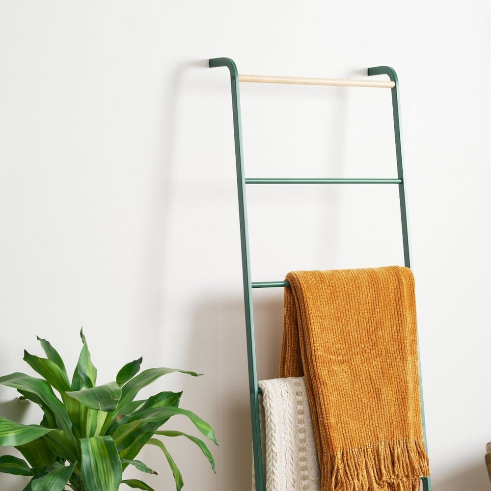 
                      
                        Yamazaki Home Leaning Steel Storage Ladder, 63" H - Forest Green
                      
                    