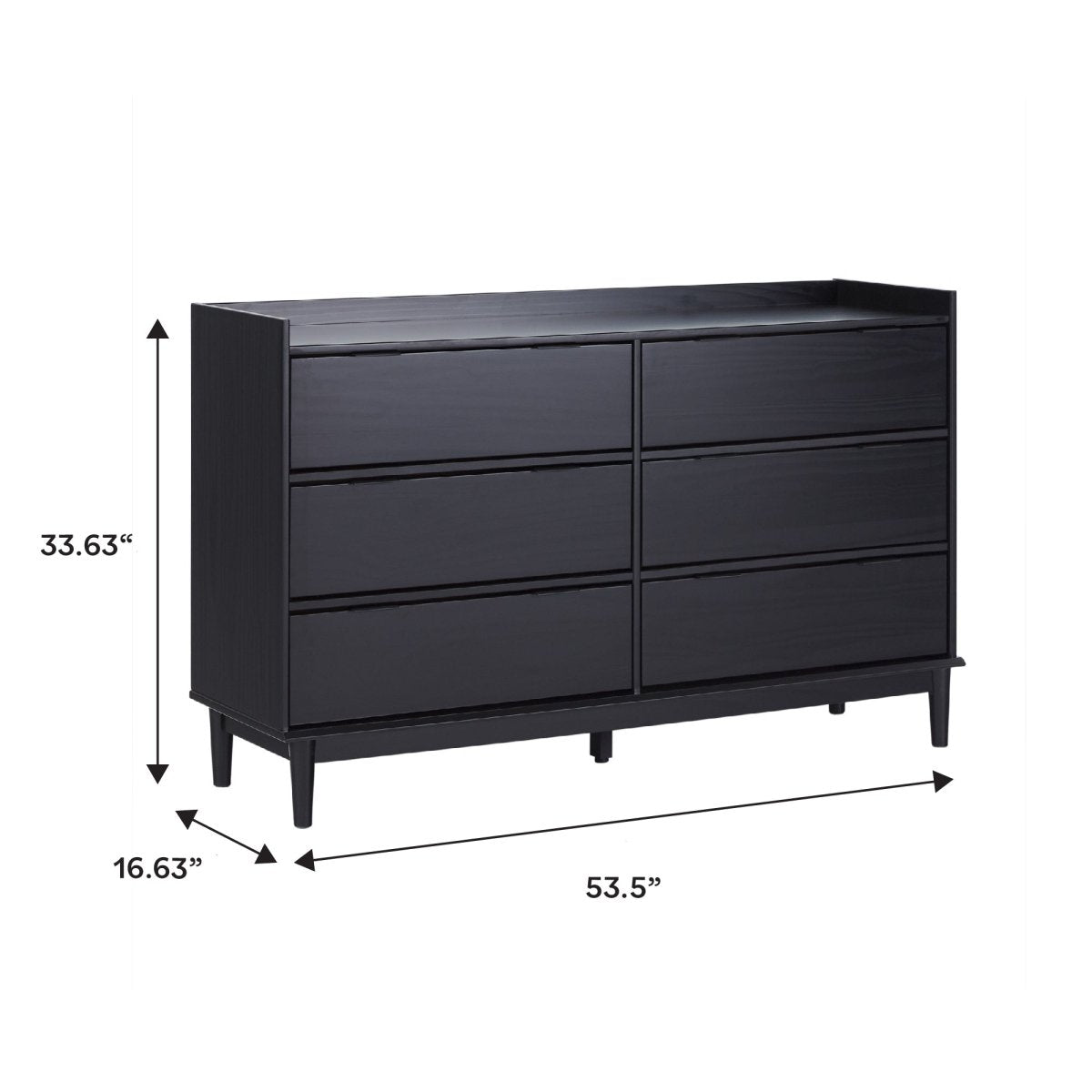 lee mid-century modern 6-drawer wide dresser product info and reviews Lee Mid-Century Modern Wood Nightstand