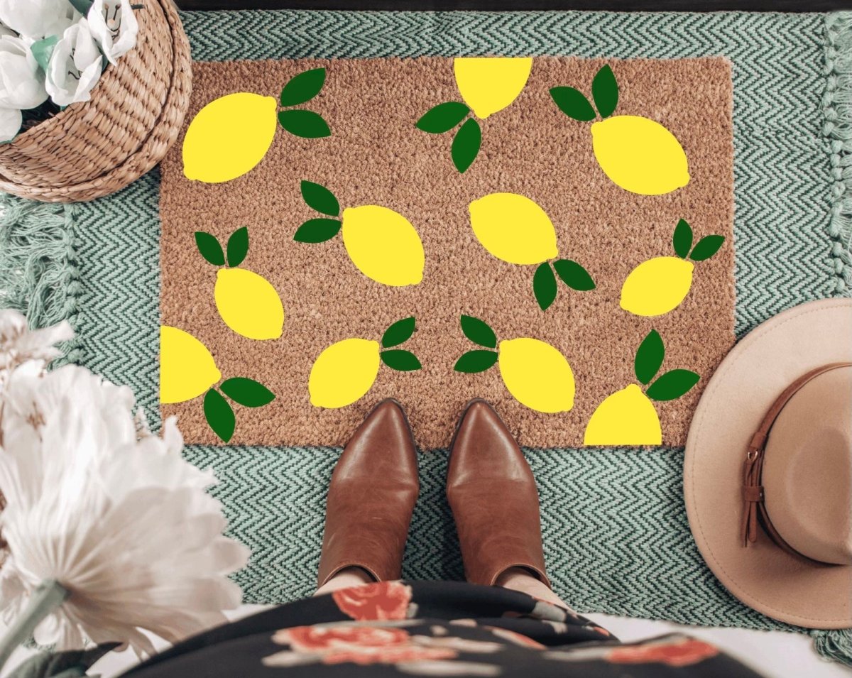 The Doormat Co. Lemon Pattern Doormat - lily & onyx