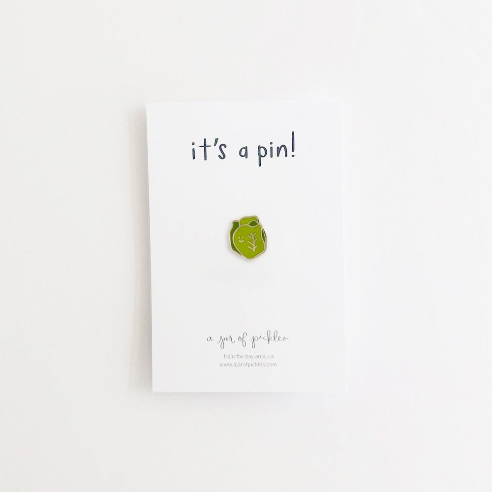 A Jar of Pickles Lettuce Vegetable Pin - lily & onyx