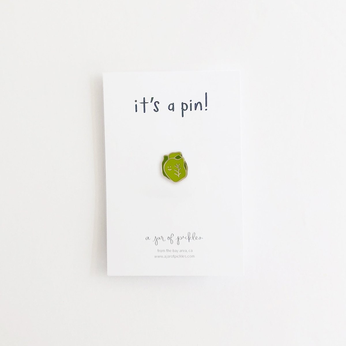 A Jar of Pickles Lettuce Vegetable Pin - lily & onyx