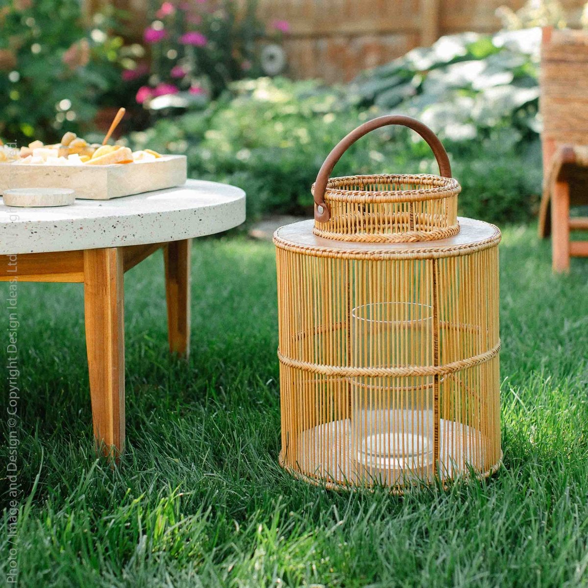 texxture Liana™ Natural Rattan Lantern - lily & onyx