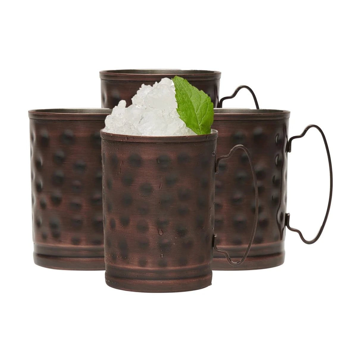 Libbey Libbey Hammered Copper Moscow Mule Mugs, 14 oz, Set of 4