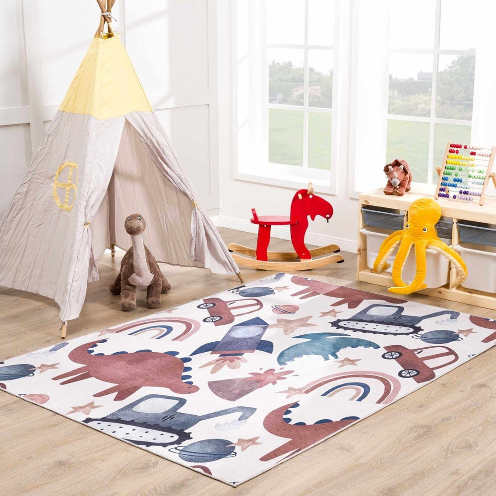 Hauteloom Libra Rainbow Washable Kids Rug - lily & onyx