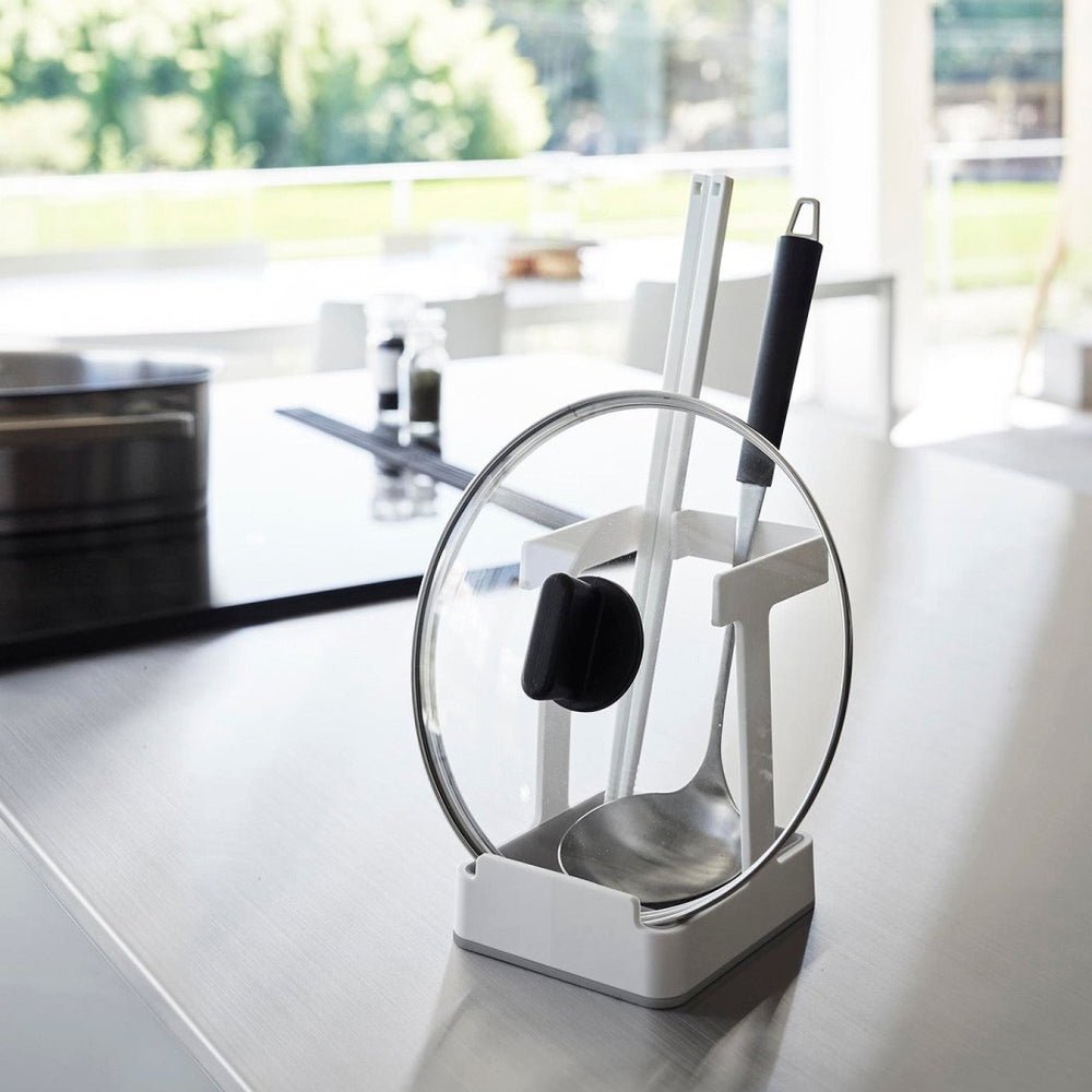 Yamazaki Home Lid & Ladle Stand, Large - lily & onyx