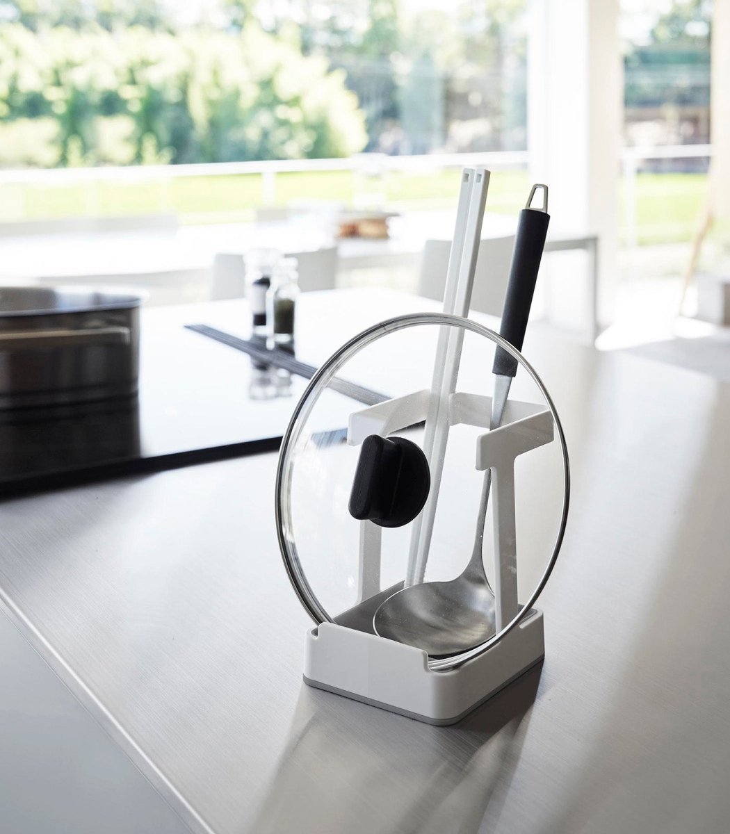 Yamazaki Home Lid & Ladle Stand, Large - lily & onyx