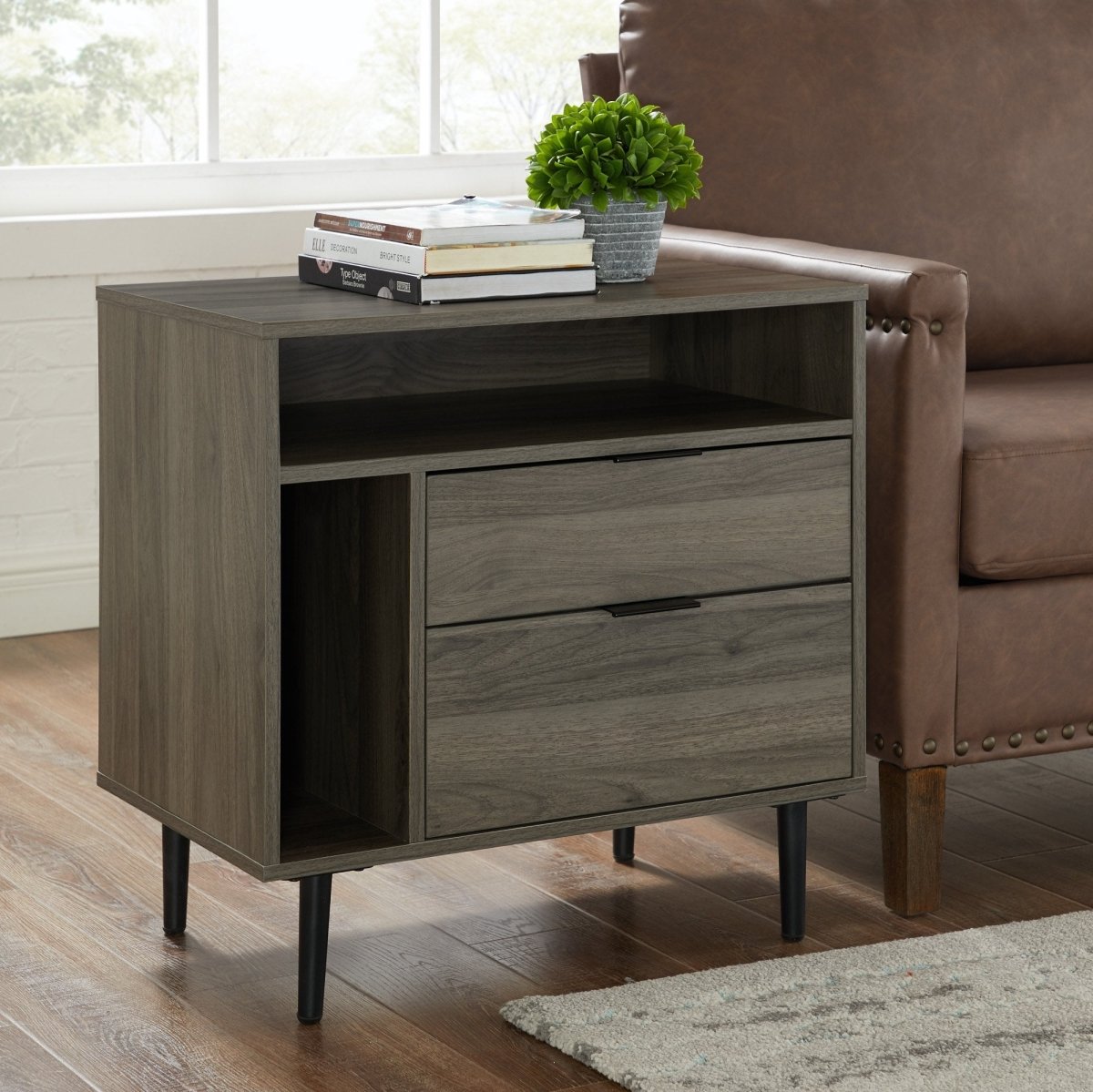 Walker Edison Lincoln Nightstand / Side Table - lily & onyx