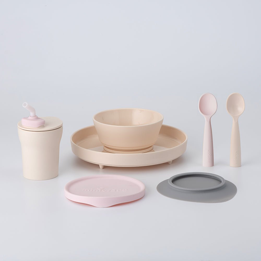 Miniware Little Foodie Meal Set - Vanilla + Cotton Candy - lily & onyx