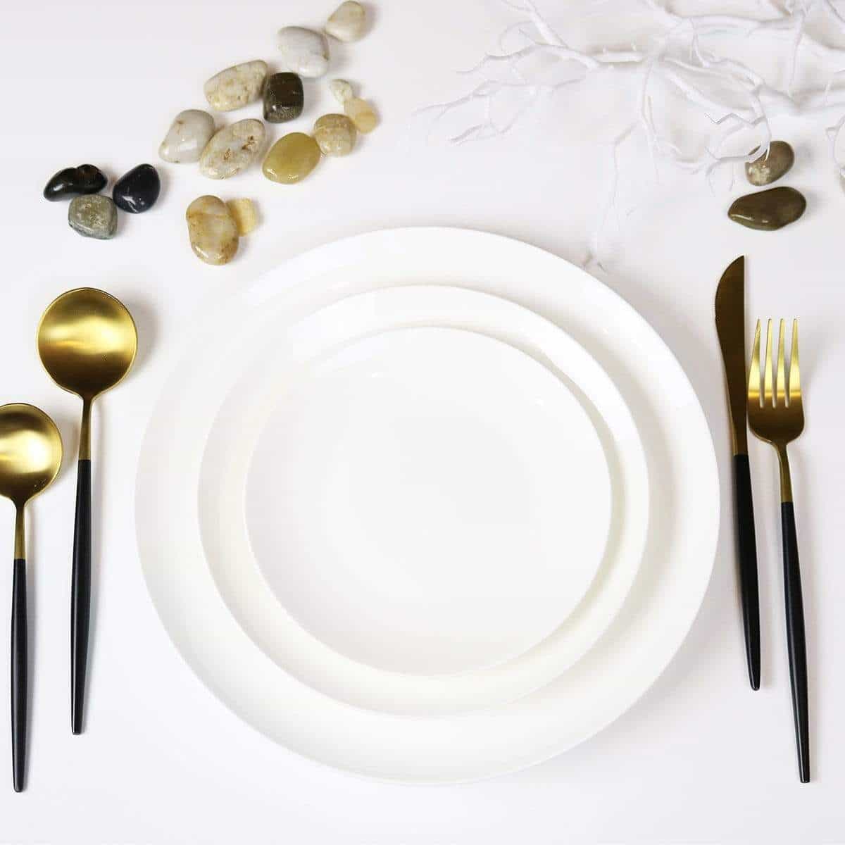 little white dish Angelic White Bread & Butter Plates - Set of 4 | Fine Bone China Coupe