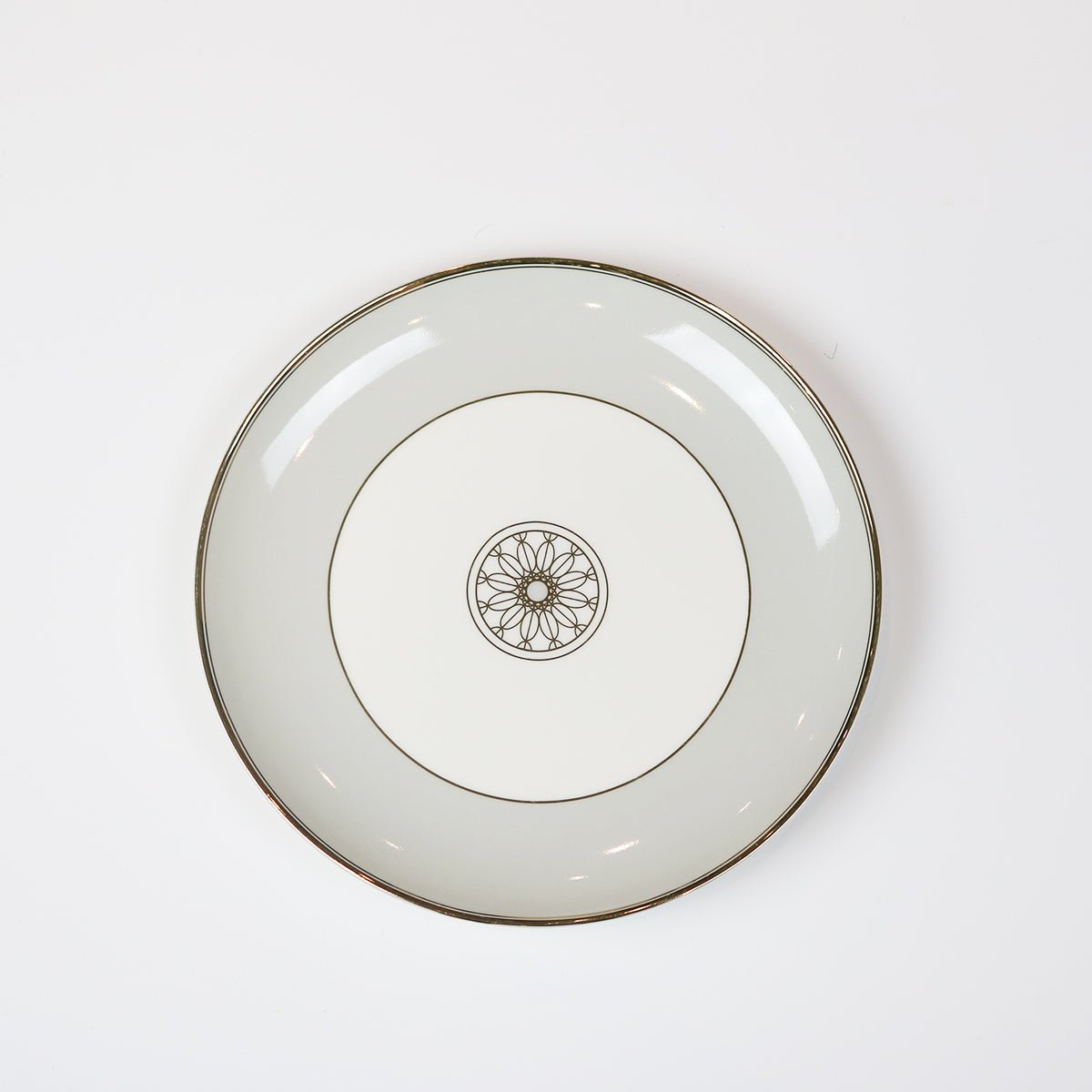 little white dish Diamond Jewel Salad Plates – Set of 4 | 14k Gold Accent