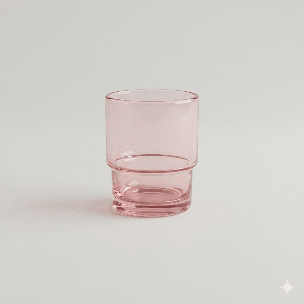 little white dish Pink Rock Glasses – Set of 4 | Blush Tumbler Glassware