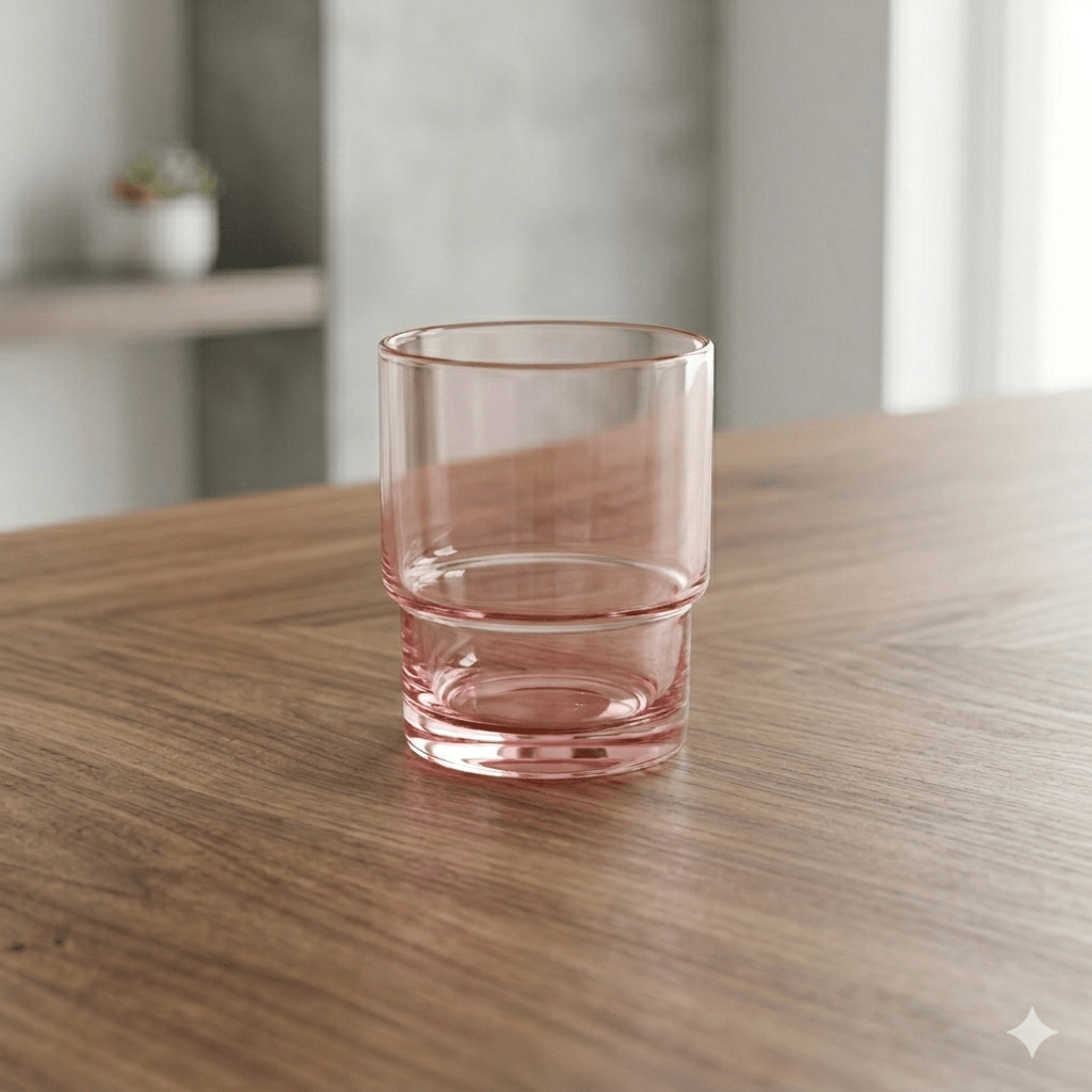 little white dish Pink Rock Glasses – Set of 4 | Blush Tumbler Glassware