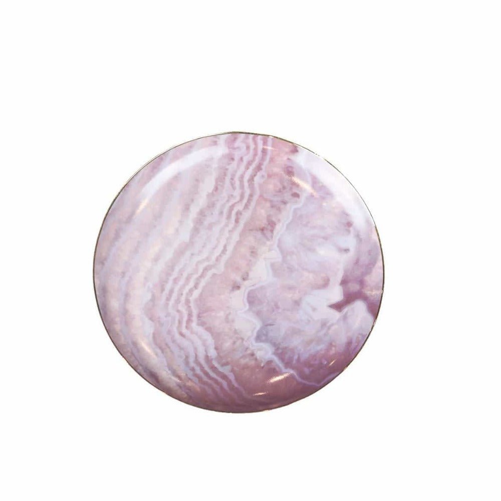 little white dish Pink Waves Salad Plates – Set of 4 | Fine Bone China