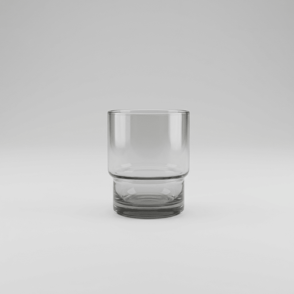 little white dish Smoke Tint Rocks Glasses, Set of 4
