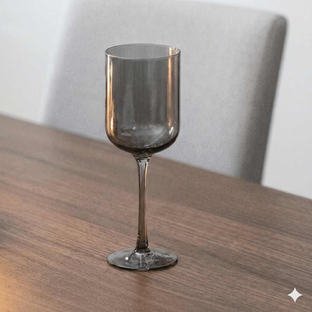 little white dish Smoky Stemmed Wine Glasses – Set of 4 | Modern Glassware