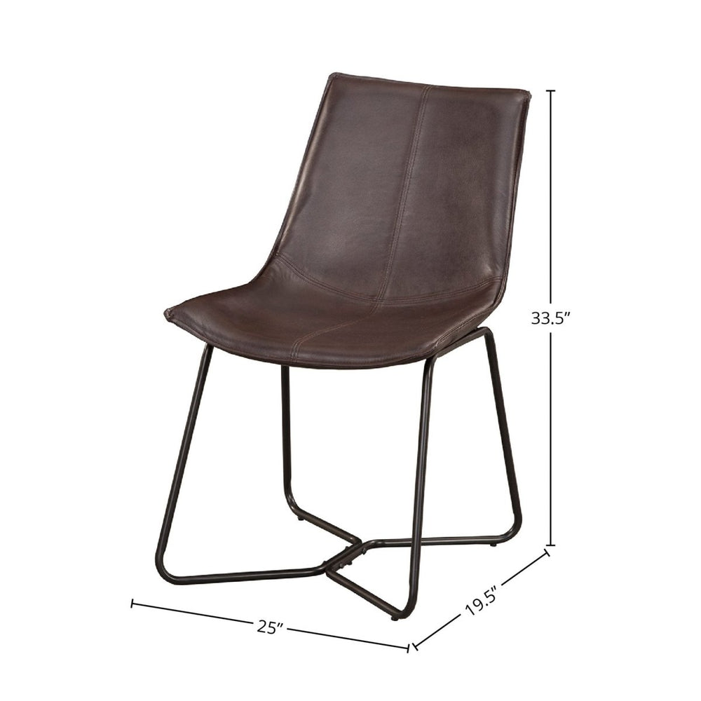 
                      
                        Alpine Furniture Live Edge Leather Chairs, Dark Brown - lily & onyx
                      
                    