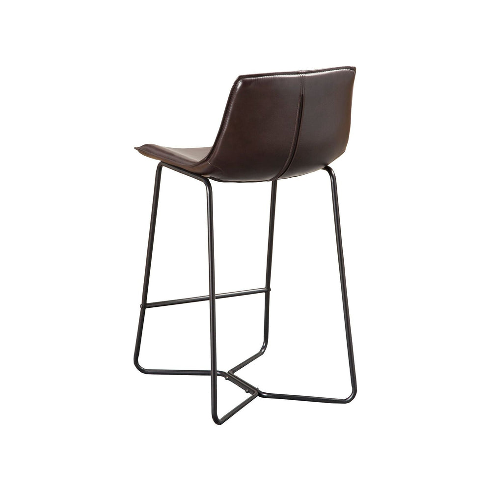 
                      
                        Live Edge Leather Pub Chairs, Dark Brown
                      
                    