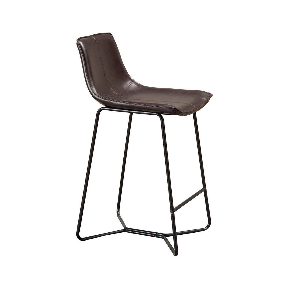 
                      
                        Live Edge Leather Pub Chairs, Dark Brown
                      
                    