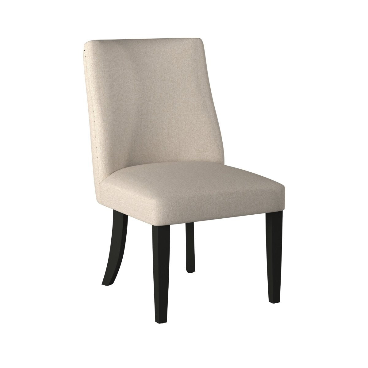 Alpine Furniture Live Edge Parson Chairs, Cream/Black - lily & onyx