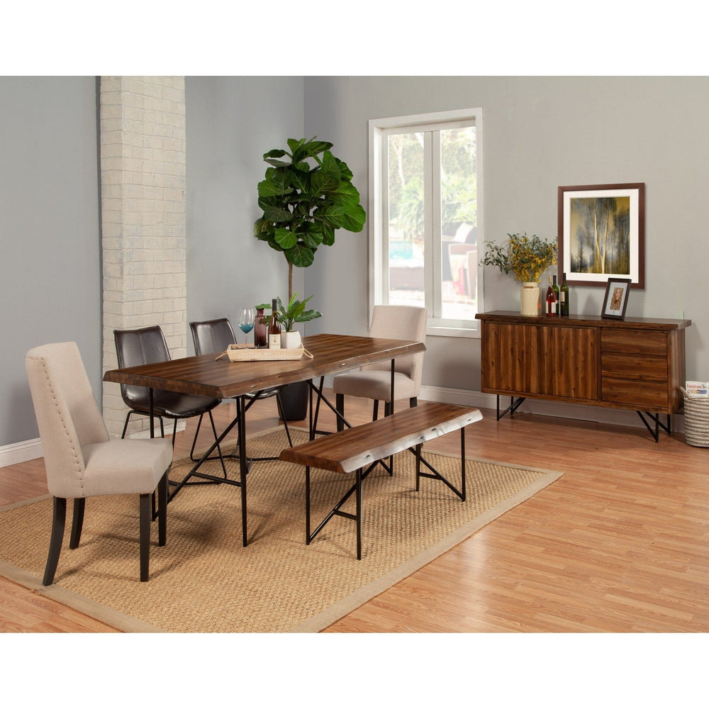 
                      
                        Live Edge Parson Chairs, Cream/Black
                      
                    