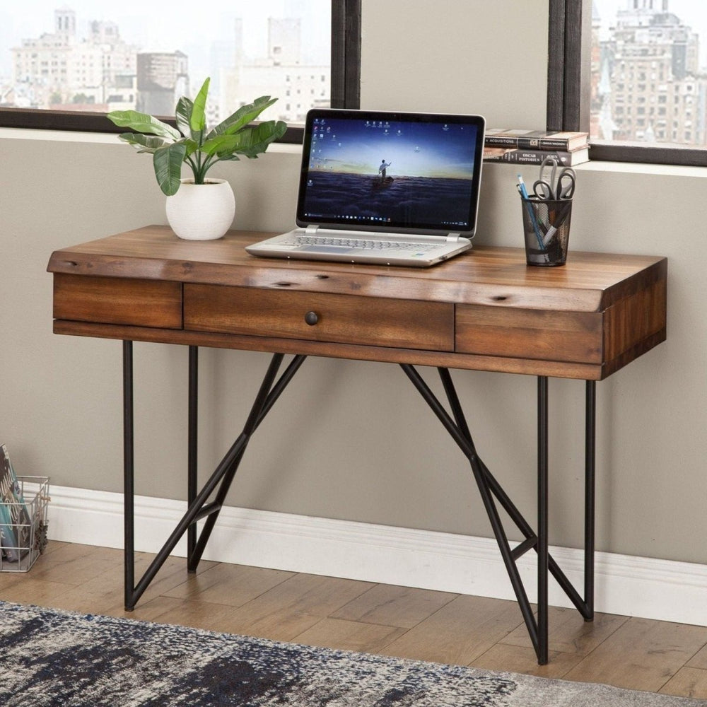 
                      
                        Alpine Furniture Live Edge Writing Desk, Light Walnut - lily & onyx
                      
                    