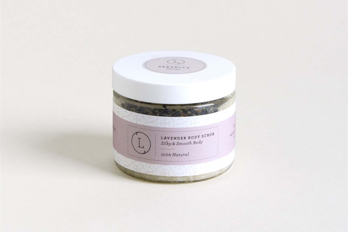 Lizush Natural Lavender Body Salt Scrub 9oz - Sea Salt & Essential Oil