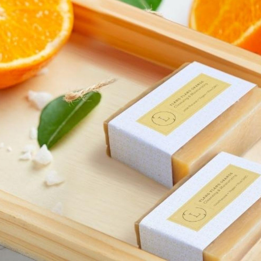 
                      
                        Natural Cold Process Soap Bar with Essential Oils, Orange Ylang Ylang
                      
                    