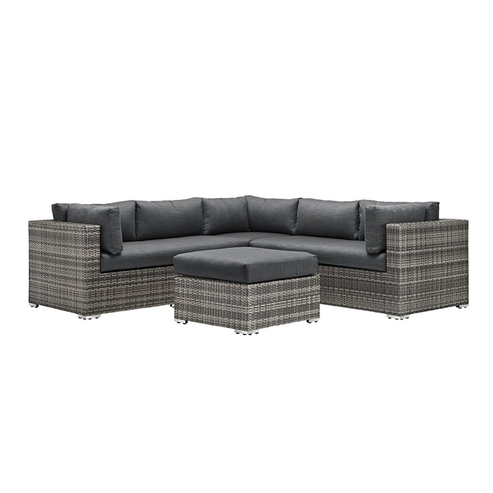 
                      
                        Walker Edison Lola 4-Piece Rattan Patio Sectional - lily & onyx
                      
                    