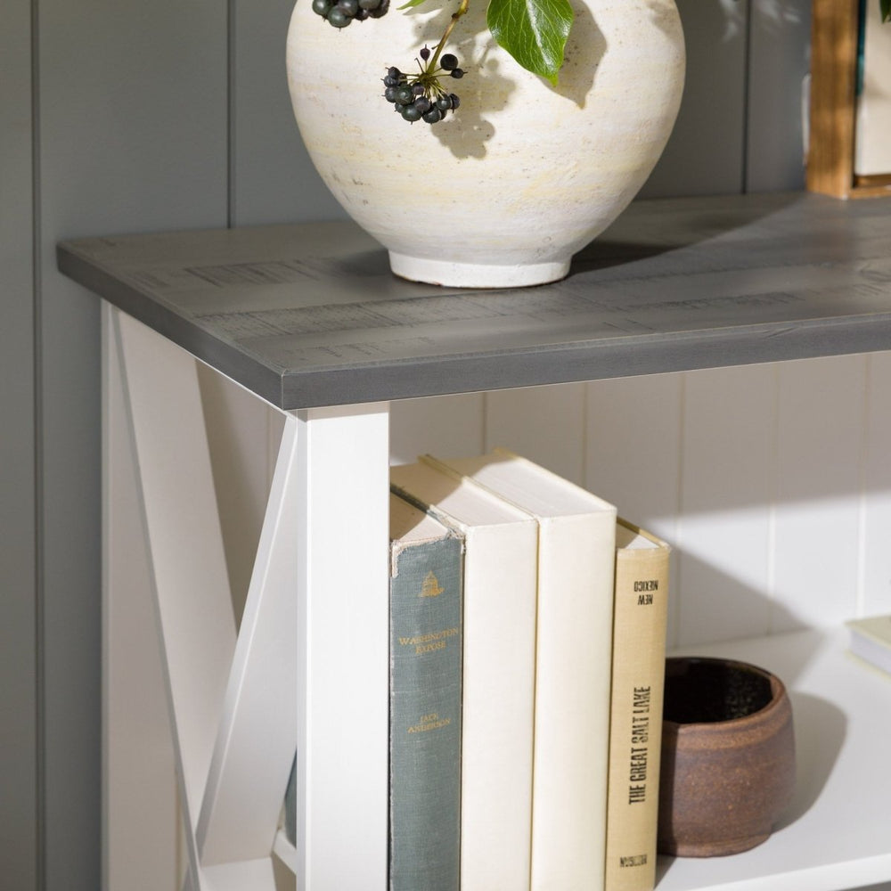 
                      
                        Walker Edison Lucas Farmhouse Shelf, White & Gray - lily & onyx
                      
                    