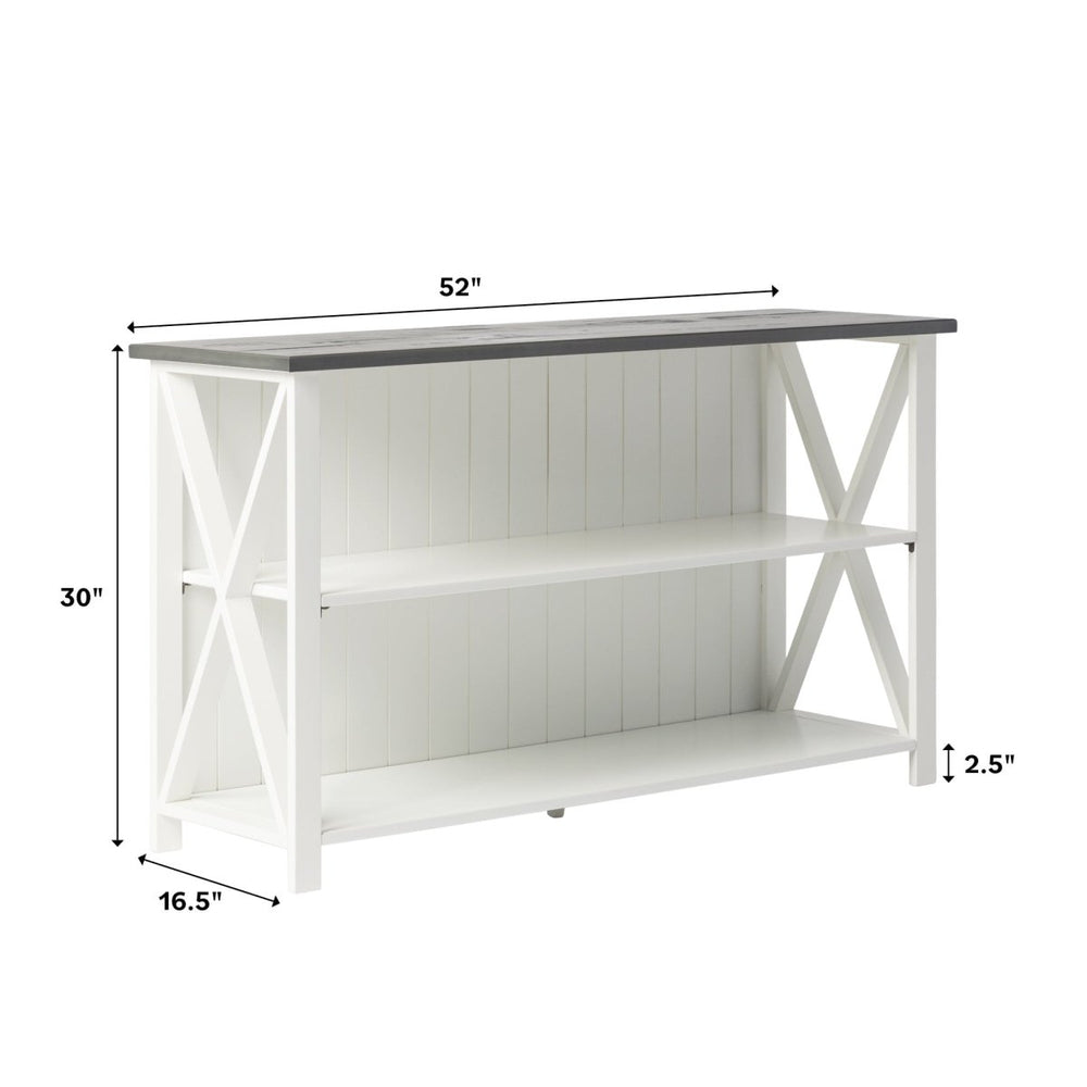 
                      
                        Walker Edison Lucas Farmhouse Shelf, White & Gray - lily & onyx
                      
                    