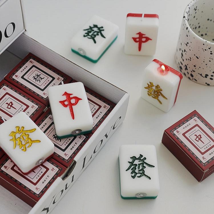 CHOP SUEY CLUB Lucky Mahjong Tile Candles - lily & onyx