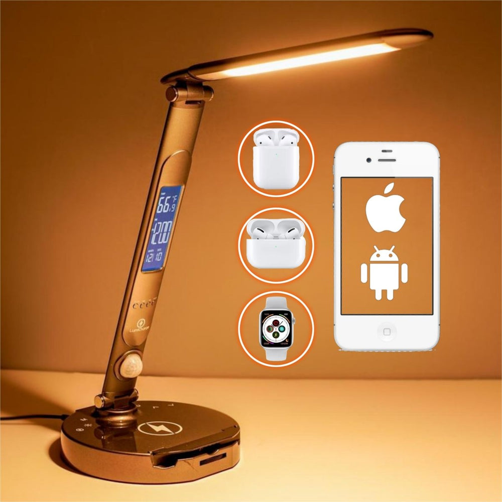 Lumicharge LumiCharge II | Premium Desk Lamp with Universal Phone Charger - lily & onyx
