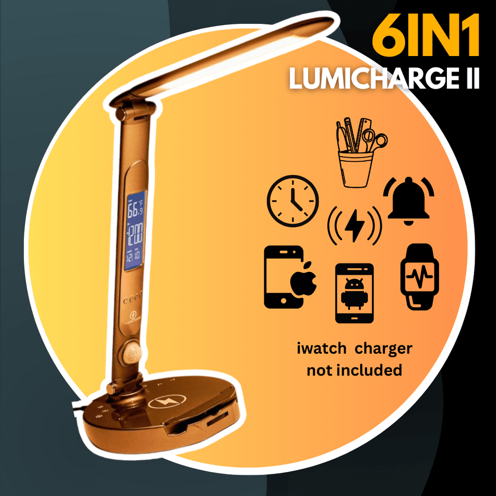 
                      
                        Lumicharge LumiCharge II | Premium Desk Lamp with Universal Phone Charger - lily & onyx
                      
                    