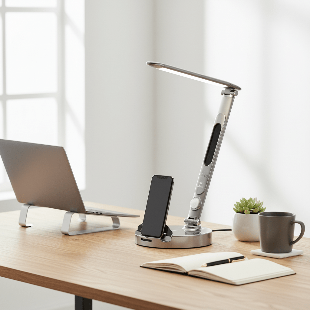 Lumicharge LumiCharge II LED Task Light | Universal Phone Dock, Wireless Charging & USB
