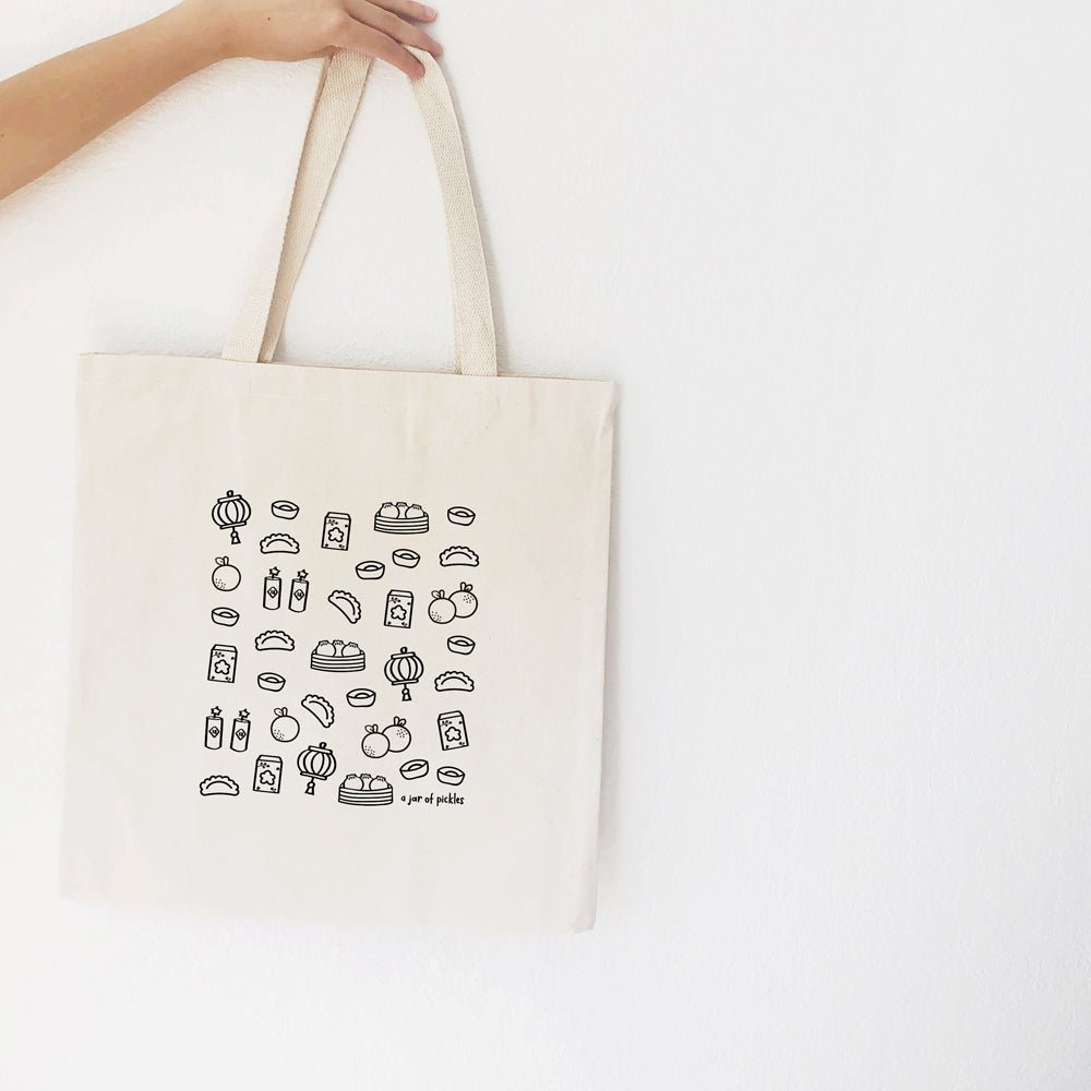 A Jar of Pickles Lunar New Year Cotton Tote - lily & onyx