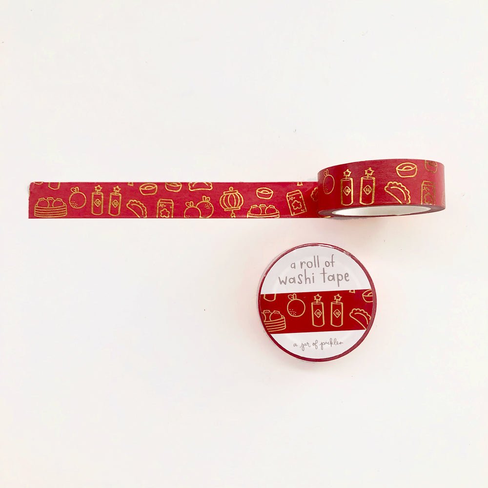 
                      
                        A Jar of Pickles Lunar New Year Washi Tape with Gold Foil - lily & onyx
                      
                    