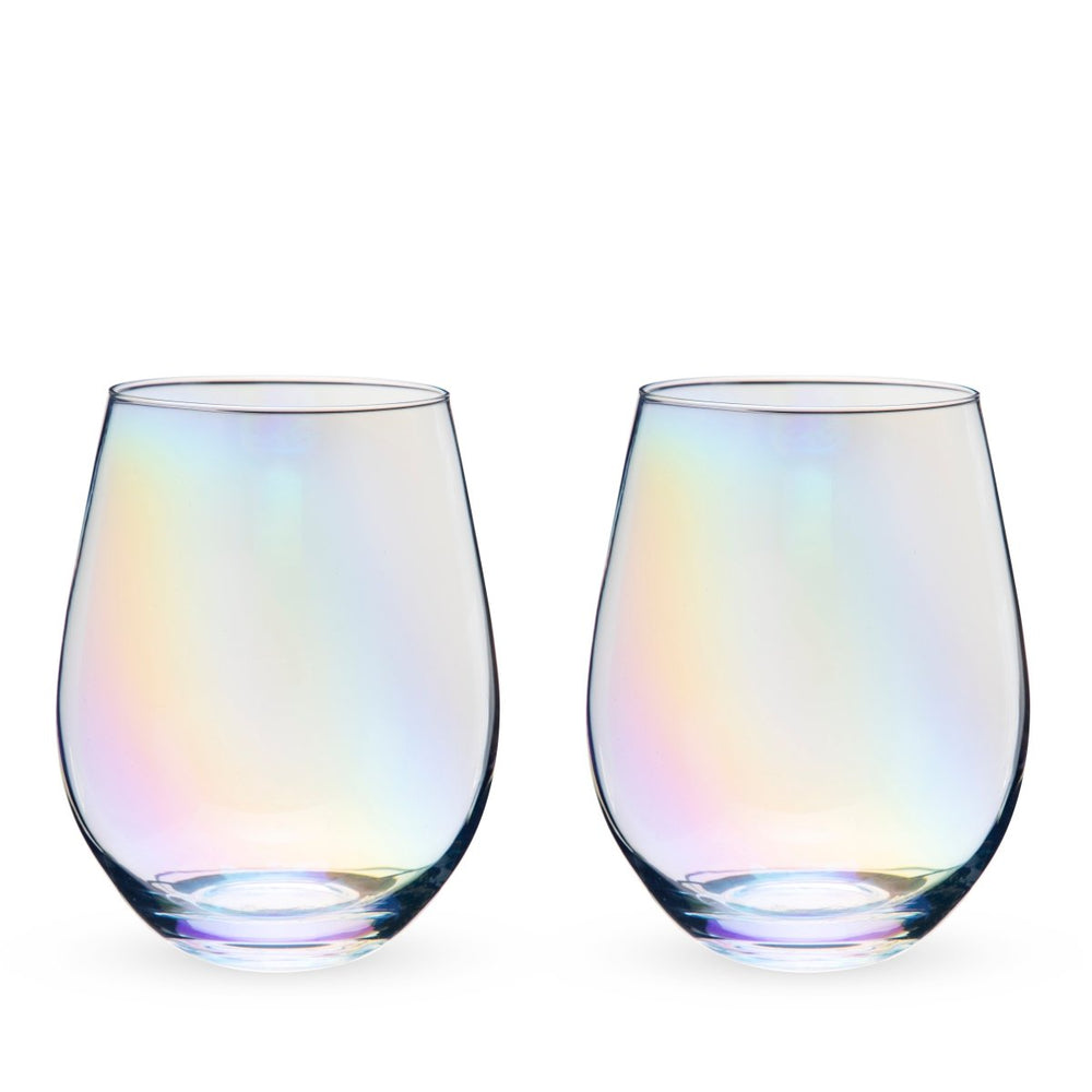 Twine Living Luster Stemless Wine Glasses, Set of 2 - lily & onyx