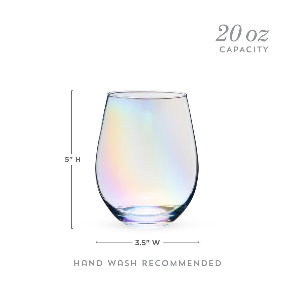 
                      
                        Twine Living Luster Stemless Wine Glasses, Set of 2 - lily & onyx
                      
                    